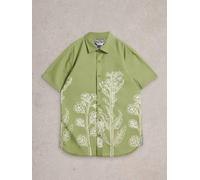 White Stuff Floral Border SS Printed Shirt in GREEN PR Art. WS442777 356300 442777-GREEN PR-M 5063390468138 White Stuff