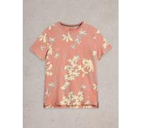 White Stuff Floral Printed SS Tee in PINK PR Art. WS442645 356182 442645-PINK PR-M 5063390495073 White Stuff