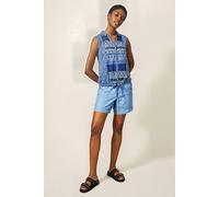 White Stuff Flowing Graes Jersey Shirt Blue Printed Größe: 10 | Tanktops Outlet | Damen | Blau