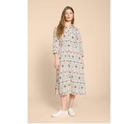 White Stuff Hayden Linen Blend Shirt Dress Natural Print Größe: 16 | Blusenkleider Outlet | Damen | Weiß