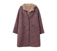 White Stuff Izzy Tweed Coat Plum Größe: 20 | Einreihige Mäntel Outlet | Damen | Magenta