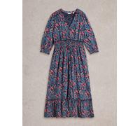 White Stuff Jonie Shirred Jersey Dress in BLUE PR Art. WS441676 355738 441676-BLUE_PR-10/Small 5063390124157 White Stuff 10-S/M