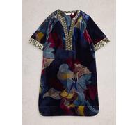 White Stuff June Velvet Dress 444697 in NAVY_MULTI, Size 10R 361747 444697-NAVY_MULTI-10 5063390878920 White Stuff 10