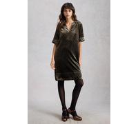 White Stuff June Velvet Dress Natural Multi Größe: 14R | Midikleider Outlet | Damen