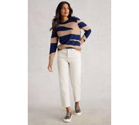 White Stuff Katie Abstract Jumper Navy Print Größe: 14 | Strickpullover Outlet | Damen | Blau