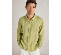 White Stuff Keswick Ls Linen Shirt Mid Green Größe: L | Business hemden Outlet | Herren | Weiß