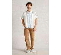 White Stuff Keswick Ss Stripe Linen Shirt Natural Multi Größe: XL | Casual hemden Outlet | Herren | Weiß