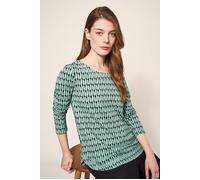 White Stuff Long Sleeve Weaver Tee Green Größe: 6 | Longsleeves Outlet | Damen | Grün
