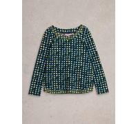 White Stuff LONG SLEEVE WEAVER TEE in BLUE PR Art. WS441742 355810 441742-BLUE_PR-10/Small 5063390108614 White Stuff 10-S/M