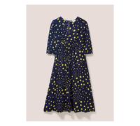 White Stuff Lucy Eco Vero Midi Dress in NAVY MULTI 352661 439547-NAVY_MULTI-10-Small 5059514777675 White Stuff 10-S/M