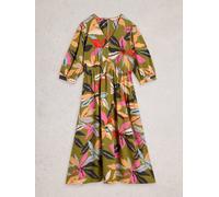 White Stuff Lucy Midi Dress 444378 in GREEN_MLT, Size 10 360634 444378-GREEN_MLT-10 5063390680264 White Stuff 10