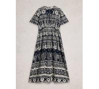 White Stuff Lucy Midi Dress 444384 in NAVY_PR, Size 10 360640 444384-NAVY_PR-10 5063390678063 White Stuff 10