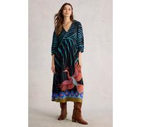 White Stuff Lucy Midi Dress Black Multi Größe: 8 REGULAR | Midikleider Outlet | Damen | Schwarz