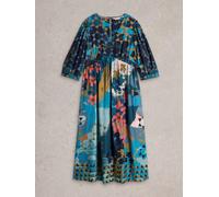 White Stuff Lucy Midi Dress in TEAL PR Art. WS441706 355765 441706-TEAL_PR-10/Small 5063390237055 White Stuff 10-S/M