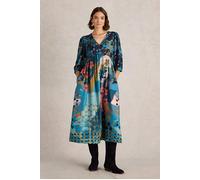 White Stuff Lucy Midi Dress Teal Print Größe: 8 REGULAR | Midikleider Outlet | Damen | Cyan