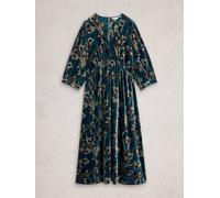 White Stuff Lucy Velvet Dress 444696 in BLUE_MLT, Size 10R 361744 444696-BLUE_MLT-10 5063390878326 White Stuff 10