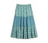 White Stuff Mabel Mixed Printed Skirt Teal Printed Größe: 20R | Midiröcke Outlet | Damen | Cyan