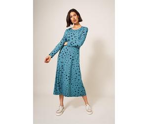 White Stuff Madeline Eco Vero Jersey Dre Teal Größe: 6 REGULAR | Midikleider Outlet | Damen | Cyan