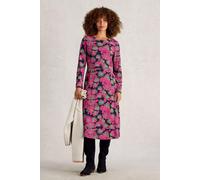 White Stuff Madeline Jersey Dress Pink Multi Größe: 12 REGULAR | Midikleider Outlet | Damen | Rosa