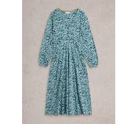 White Stuff Megan Jersey Midi Dress in NAVY PR Art. WS441683 355749 441683-NAVY_PR-10/Small 5063390254618 White Stuff 10-S/M