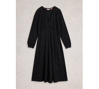 White Stuff Megan Sparkle Jersey Dress 444732 in PURE_BLK, Size 10R 361774 444732-PURE_BLK-10 5063390882804 White Stuff 10