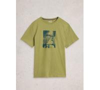 White Stuff Mens Abersoch Nature Graphic Tee in GREEN PR, Art Nr WS445307 361902 445307-GREEN_PR-M 5063390918336 White Stuff M