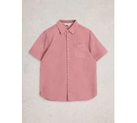 White Stuff Mens Ely Linen Cotton SS Shirt in MID PINK, Art Nr WS443927 361858 443927-MID_PINK-M 5063390915779 White Stuff M