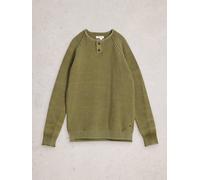 White Stuff Mens Gatley Henley in DUS GREEN, Art Nr WS445015 361836 445015-DUS_GREEN-M 5063390895811 White Stuff M