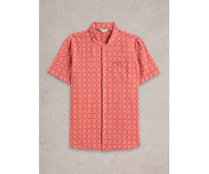 White Stuff Mens SS Overdye Check Shirt in DEEP_PINK Art WS443542 358512 443542-DEEP_PINK-M 5063390606363 White Stuff M