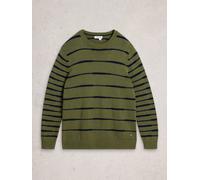 White Stuff Mens Wave Stripe Crew Neck in KHAKI GRN, Art Nr WS445014 361838 445014-KHAKI_GRN-M 5063390895729 White Stuff M