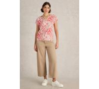 White Stuff Nelly Notch Neck Tee Coral Multi Größe: 14 | Hemden Outlet | Damen | Orange
