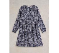 White Stuff Penelope Eco Vero Dress in NAVY PR Art. WS442720 356267 442720-NAVY PR-10 5063390465731 White Stuff