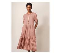 White Stuff Pip Linen Blend Midi Dress 351616 438869-RED-MLT-10 5059514608375 White Stuff 10-S/M