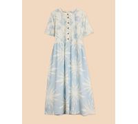 White Stuff Pip Linen Blend Midi Dress 353209 440453-BLUE_PR-10 5059514862746 White Stuff 10-S/M