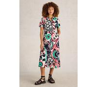 White Stuff Rua Jersey Shirt Dress Black Multi Größe: 12 REGULAR | Midikleider Outlet | Damen | Schwarz