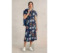 White Stuff Rua Jersey Shirt Dress Navy Print Größe: 16R | Blusenkleider Outlet | Damen | Blau