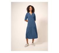 White Stuff Sabina Organic Jersey Dress 351573 438817-NAVY-MULTI-10 5059514608672 White Stuff 10-S/M