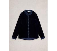 White Stuff Sophie Velvet Shirt 444706 in DARK_NAVY, Size 10 361756 444706-DARK_NAVY-10 5063390884990 White Stuff 10