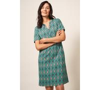 White Stuff Tammy Cotton Jersey Dress Teal Multi Größe: 6 | Midikleider Outlet | Damen | Cyan