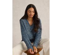 White Stuff Tammy Textured V Neck Dark Navy Größe: 16 | Strickpullover Outlet | Damen | Blau