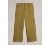 White Stuff Tia Wide Leg Crop Jean in KHAKI GRN Art. WS441459 355635 441459-KHAKI_GRN-10/Small 5063390202251 White Stuff 10-S/M