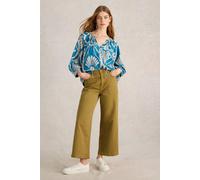 White Stuff Tia Wide Leg Crop Jean Khaki Green Größe: 24 REGULAR | Ausgestellte Hosen Outlet | Damen | Braun