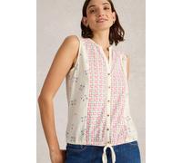 White Stuff Tulip Sleeveless Shirt Pink Print Größe: 24 | Business hemden Outlet | Damen | Rosa