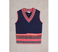 White Stuff V NECK STRIPE TANK in NAVY MULTI Art. WS441723 355784 441723-NAVY_MULTI-10/Small 5063390094825 White Stuff 10-S/M