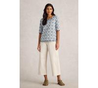 White Stuff Weaver Jersey Tee White Print Größe: 10 | Hemden Outlet | Damen | Weiß
