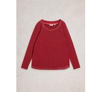 White Stuff WEAVER LS SPARKLE TEE 444668 in DEEP_RED, Size 10 361729 444668-DEEP_RED-10 5063390876810 White Stuff 10