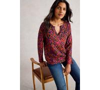White Stuff Weaver Notch Ls Tee Navy Multi Größe: 10 | Longsleeves Outlet | Damen | Blau