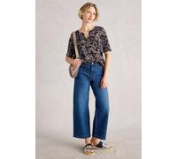 White Stuff Weaver Notch Neck Tee Navy Print Größe: 12 | Blusen Outlet | Damen | Blau