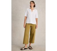 White Stuff Weaver Notch Neck Top Brilliant White Größe: 14 | Blusen Outlet | Damen | Weiß