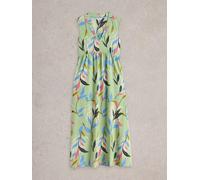 White Stuff Womens Archer Jersey Maxi Dress in GREEN_MLT Art WS443516 358534 443516-GREEN_MLT-10 5063390614504 White Stuff 10